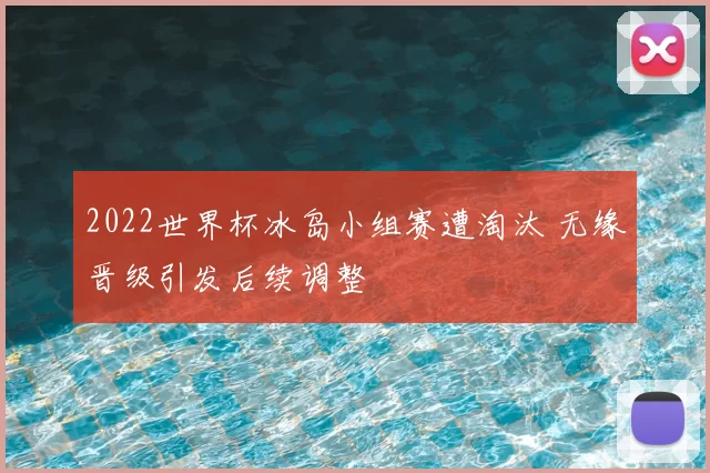 2022世界杯冰岛小组赛遭淘汰 无缘晋级引发后续调整